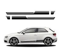 Calcomanías de Vinilo con diseño de Rayas de Carreras para el Borde Lateral de la Puerta, Accesorios para Audi A3 8V 8P 8Y 8L S3 RS3 Sedán Sportback.