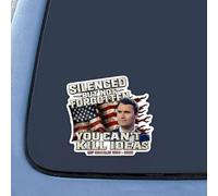 Calcomanías de vinilo de Charlie Kirk con texto en inglés "A True Patriot Charlie Kirk is My Hero", calcomanías de vinilo impermeables para laptop, botella de agua, cuaderno