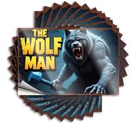 Calcomanías de vinilo decorativas de tatuajes, decoración de bar deportivo, calcomanías impermeables para puerta para botella de agua | The Wolf Man: Legend Returns perfectas para decoración de laptop