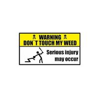 Calcomanías de vinilo para coche, con texto en inglés "Do Not Touch My Weed", accesorios de decoración para motocicleta, 15 cm (20 cm)