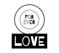 Calcomanías de vinilo para murales y paredes Amor eterno, citas de amor modernas, mensajes de amor, tipografía inspiradora 41x51cm No daña la superficie de la pared Negro