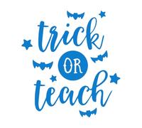 Calcomanías de vinilo para murales y paredes Citas inspiradoras de "Engañar o enseñar" 54x58.1cm Decoración de carrocerías Azul