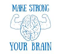 Calcomanías de vinilo para murales y paredes Citas inspiradoras para fortalecer tu cerebro 72x78.3cm Embellecimiento de paredes Azul