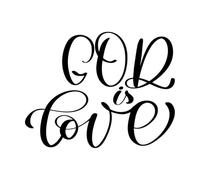 Calcomanías de vinilo para murales y paredes Dios es amor, cita cristiana en la Biblia 40x51.5cm No daña la superficie de la pared Negro