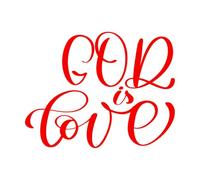 Calcomanías de vinilo para murales y paredes Dios es amor, cita cristiana en la Biblia 40x51.5cm No se cae Rojo