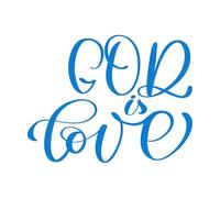 Calcomanías de vinilo para murales y paredes Dios es amor, cita cristiana en la Biblia 64x82.4cm Impermeable Azul