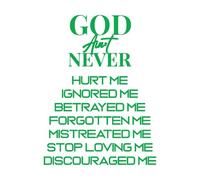 Calcomanías de vinilo para murales y paredes Dios Religión Cita inspiradora Oración Palabras Hogar Habitación 51x68cm Fácil instalación Verde