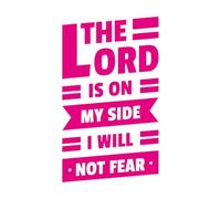 Calcomanías de vinilo para murales y paredes El señor está de mi lado, no temeré. 54.4x93.4cm Impermeable Rosa roja