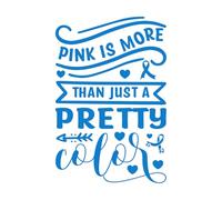 Calcomanías de vinilo para murales y paredes Es más que un bonito diseño tipográfico de concienciación sobre el cáncer de mama. 36x53.9cm Embellecimiento de paredes Azul