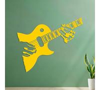 Calcomanías de vinilo para murales y paredes Estrella del rock de la música de guitarra 42x50.4cm Varios tamaños Amarillo