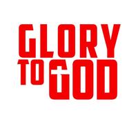 Calcomanías de vinilo para murales y paredes gloria a dios escribiendo con cruz 36x49.2cm Autoadhesivo Rojo