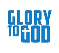 Calcomanías de vinilo para murales y paredes gloria a dios escribiendo con cruz 36x49.2cm No se cae Azul