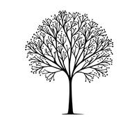 Calcomanías de vinilo para murales y paredes Imágenes prediseñadas del árbol de la vida celta de arte popular 41x48.2cm Autoadhesivo Negro