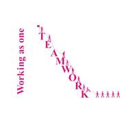 Calcomanías de vinilo para murales y paredes Trabajador de oficina que trabaja en equipo 51x72.1cm Decoración de tiendas Rosa roja