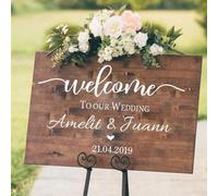 Calcomanías De Vinilo Personalizadas For Bodas, Calcomanías For Tablero De Espejo De Bienvenida For Bodas, Letrero Bienvenidos A Nuestra Boda, Calcomanías De Vinilo Personalizadas For Fiestas, (Color