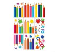 Calcomanías de vinilo reutilizables de doble cara para decoración de regreso a clases, 9 hojas de calcomanías de PVC vibrantes para puertas de vidrio, ventanas, espejos, oficina, hogar, exhibiciones