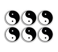 Calcomanías de vinilo Yin Yang de 6 x 5 cm - símbolo filosofía dibujos animados equipaje hombres mujeres niños niñas diseño pequeño calcomanía portátil scrapbooking #4396