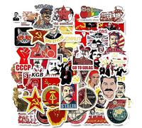 Calcomanías del Partido Comunista Comunismo Socialismo Proletariado Soviético Stalin URSS CCCP Calcomanía para botella