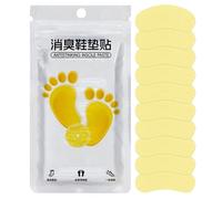 Calcomanías desodorizantes para plantillas, inserciones de zapatos que absorben el olor, almohadillas resistentes al sudor, larga duración, parte trasera adhesiva, azul, amarillo, plata, , para