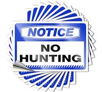 Calcomanías divertidas con texto en inglés "Notice No Hunting Outdoor and Decor Interior & Out" | Letreros de cueva de profesor para estudiante y hombre, vintage divertido (12 x 18 cm, 2 unidades)