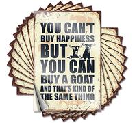 Calcomanías divertidas de broma para adultos con la que no puedes comprar la felicidad pero puede una cabra, 10 calcomanías divertidas para mecánico (6 x 9 cm)