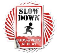 Calcomanías divertidas para auto Slow Down Kids and Pets At Play, 10 calcomanías para automóvil para hombres, divertidas calcomanías para parachoques (12 x 18 cm)