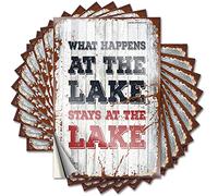 Calcomanías divertidas para automóvil para hombres, con texto en inglés "What Happens At The Lake Stays At The Funny", 10 unidades, letreros de garaje para hombres, calcomanías divertidas de broma
