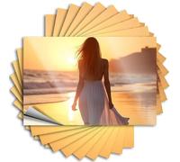 Calcomanías divertidas para autos, puesta de sol, serenidad: un paseo en la playa, calcomanías de luz suave, 10 unidades, decoración de cueva de hombre y accesorios, calcomanías para coche familiar