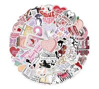 Calcomanías divertidas para botellas de agua, calcomanías divertidas | Calcomanías de pegatinas para portátiles | Calcomanías impermeables 52 pegatinas decorativas para ordenador portátil, botella de