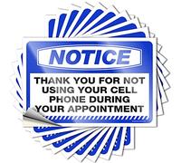 Calcomanías divertidas para coche con aviso de agradecimiento por no usar tu teléfono celular durante la cita, 10 calcomanías divertidas para parachoques sin personas estúpidas (8 x 12 cm)