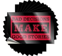 Calcomanías divertidas para coche, con texto en inglés "Bad Decisions Make Good Stories", 10 unidades, calcomanías divertidas para parachoques (8 x 12 cm)