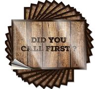 Calcomanías divertidas para coche con texto en inglés "Did You Call First" (8 x 12 cm)