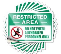 Calcomanías divertidas para coche, con texto en inglés "Do Not Enter, Authorized Personnel Only", 10 unidades, accesorios de bar, calcomanías para cueva de hombre (8 x 12 cm)