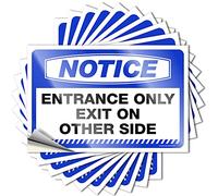 Calcomanías divertidas para coche, con texto en inglés "Entrada solo salida" en el otro lado, 10 unidades, decoración para cueva de hombre (6 x 9 cm)