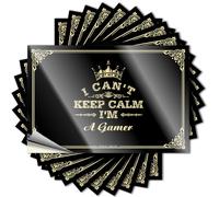 Calcomanías divertidas para coche, con texto en inglés "I Can't Keep Calm I'm A Gamer", calcomanías inapropiadas para carreras (12 x 18 cm)
