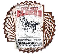 Calcomanías divertidas para coche con texto en inglés "Keep Gate Closed No Matter What The Greater Swiss Mountain Dog Say Funny 10 Pcs Girl Car Stickers Funny Bumper Stickers (8 x 12 cm)