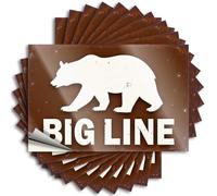 Calcomanías divertidas para coches Big Line: The Bear's Path Stickers 10 piezas de decoración de cueva de hombre y accesorios para coche familiar (12 x 18 cm)