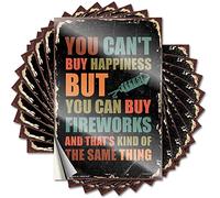 Calcomanías divertidas para coches con la que no puedes comprar la felicidad, pero puedes, fuegos artificiales, 10 unidades de calcomanías para casco duro y calcomanías para caja de herramientas (12 x