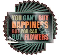 Calcomanías divertidas para coches con las que no puedes comprar la felicidad pero puede, 10 calcomanías divertidas de advertencia para autos, calcomanías de coche para hombres (8 x 12 cm)