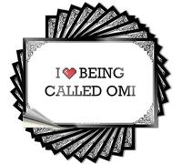 Calcomanías divertidas para coches con texto en inglés "I Love Being Called Omi" (6 x 9 cm)