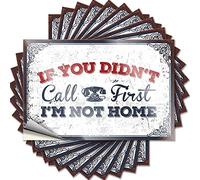 Calcomanías divertidas para coches con texto en inglés "If You Didn't Call First I'm Not Home" (10 unidades, 12 x 18 cm)