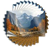 Calcomanías divertidas para coches, ovejas pastando en el valle del otoño, 10 unidades, decoración de cueva de hombre y accesorios, calcomanías familiares para automóvil (8 x 12 cm)