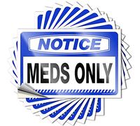 Calcomanías divertidas para tu coche, aviso solo con medicamentos, 10 unidades (6 x 9 cm)