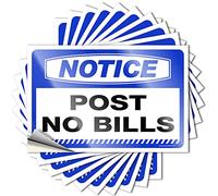 Calcomanías divertidas para tu coche, con texto en inglés «No Bills» (8 x 12 cm)