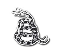 Calcomanías Don't Tread On Me Snake - Come and Take It - Calcomanías de vinilo de alta calidad para parachoques, paquete de 2 | 5 pulgadas en el lado más ancho | Fabricado en Estados Unidos - FHJ583