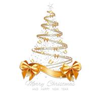 Calcomanías Doradas Para Ventana De Árbol De Navidad, 65 * 45 Cm, Pegatinas Reutilizables Para Árbol De Navidad Para Ventanas, Decoraciones Navideñas Adecuadas Para Vidrio, Puertas Y Ventanas