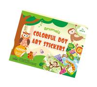 Calcomanías educativas de puntos de dibujos animados ideales para actividades de aprendizaje temprano, calcomanías de arte de puntos con temática de dibujos animados