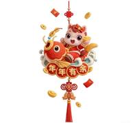 Calcomanías estáticas para ventana de año nuevo chino, 38 x 70 cm, calcomanía de vinilo del año del caballo 2026, adhesivo rojo festivo para vidrio, fácil de aplicar, no adhesivo (JDT-A405)