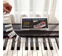 Calcomanías extraíbles para teclado de piano para principiantes, etiquetas de notas extraíbles para teclado de piano, accesorios de guía para aprendizaje, 88 teclas, 61 teclas, tamaño completo, hechas
