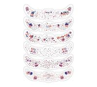 Calcomanías Faciales,Parches Conmemorativos Bandera de Estados Unidos 250 | Maquillaje Facial Decorativo para | para Mujer Hombre Interior Exterior Hogar Diaria Independencia Cumpleaños